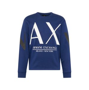 ARMANI EXCHANGE Mikina  modrá / biela / čierna