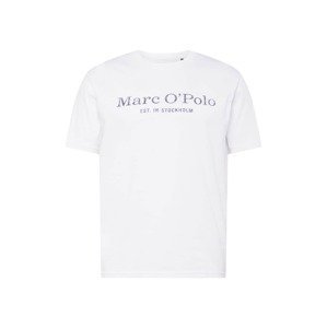 Marc O'Polo Tričko  sivá melírovaná / biela