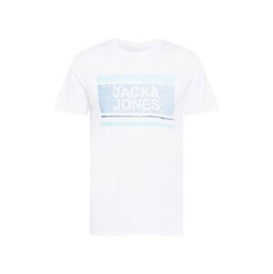 JACK & JONES Tričko 'BRYAN'  indigo / svetlomodrá / modrá melírovaná / biela