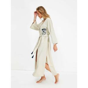 Trendyol Kimono  námornícka modrá / tmelová / biela