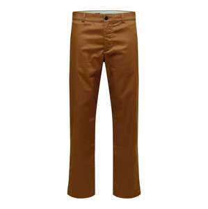 SELECTED HOMME Chino nohavice 'STOKE'  hnedá