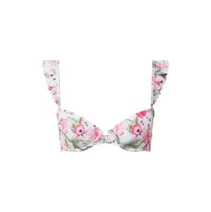 Hunkemöller Bikinový top  zelená / ružová / ružová / biela