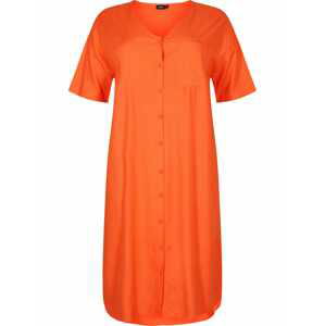 Zizzi Košeľové šaty 'Mayse'  neónovo oranžová