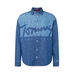 Tommy Jeans Košeľa  modrá denim / svetlomodrá