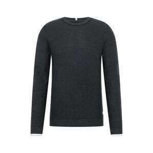 JACK & JONES Sveter  čierna / biela / sivá