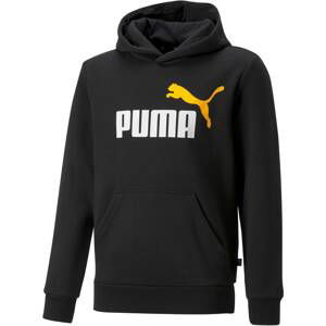 PUMA Mikina 'ESSENTIALS'  čierna / biela / žltá