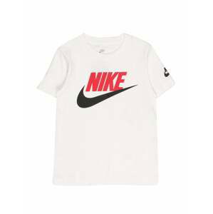 Nike Sportswear Tričko 'FUTURA EVERGREEN'  biela / červená / čierna