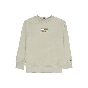 TOMMY HILFIGER Mikina  kamenná / červená / biela