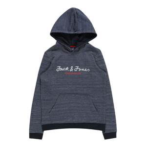 Jack & Jones Junior Mikina 'BERG '  námornícka modrá / červená / biela