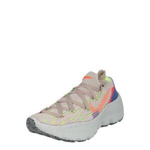 Nike Sportswear Nízke tenisky 'Space Hippie'  modrá / kamenná / neónovo zelená / oranžová