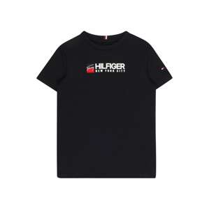 TOMMY HILFIGER Tričko  tmavomodrá / námornícka modrá / jasne červená / biela