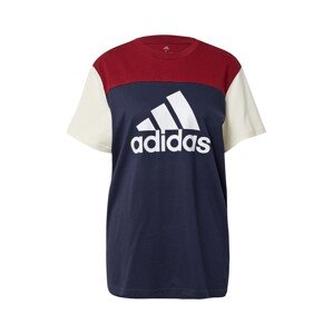 ADIDAS SPORTSWEAR Funkčné tričko  béžová / tmavomodrá / burgundská / biela