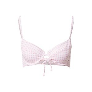 Hunkemöller Bikinový top  svetloružová / biela