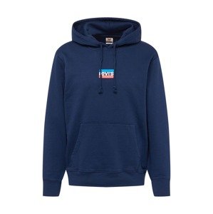 LEVI'S Mikina 'STANDARD GRAPHIC HOODIE MULTI-COLOR'  neónovo modrá / tmavomodrá / melónová / biela