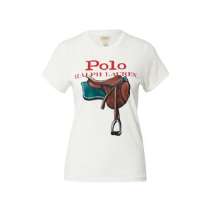 Polo Ralph Lauren Tričko  hnedá / tmavozelená / tmavočervená / biela