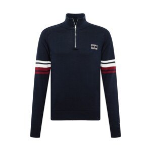 TOMMY HILFIGER Sveter  krémová / modrá / biela