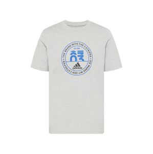 ADIDAS SPORTSWEAR Funkčné tričko  modrá / sivá melírovaná / čierna