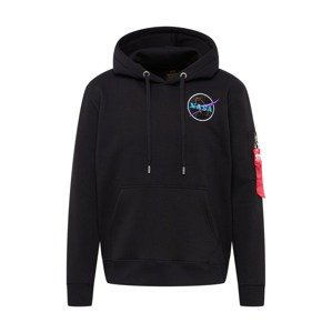 ALPHA INDUSTRIES Mikina 'Dark Side'  svetlomodrá / oranžová / čierna / biela