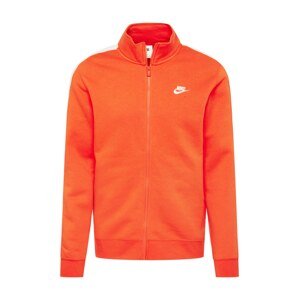 Nike Sportswear Tepláková bunda  oranžovo červená / biela