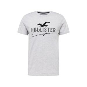 HOLLISTER Tričko  sivá melírovaná / čierna / tmavosivá