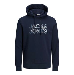 Jack & Jones Plus Mikina  námornícka modrá / sivá / biela / námornícka modrá