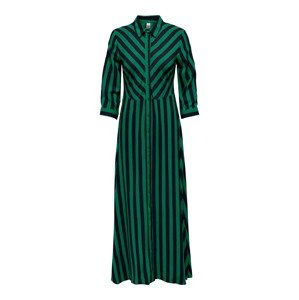 JDY Košeľové šaty 'Zoe'  zelená / čierna