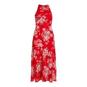 VILA Letné šaty 'Tagettes'  červená / ružová / sivá