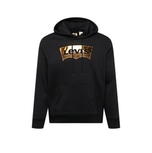 LEVI'S Mikina 'LSE_T3 GRAPHIC HOODIE BLACKS'  zlatá / čierna