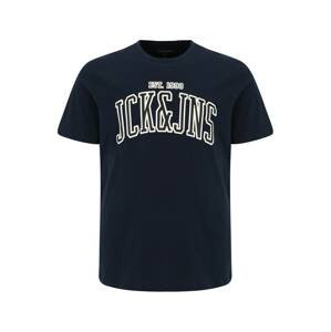 Jack & Jones Plus Tričko 'CEMB'  námornícka modrá / biela