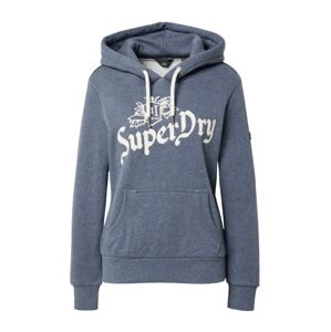 Superdry Mikina  modrá melírovaná / biela