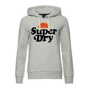 Superdry Mikina  sivá / oranžová / červená / čierna