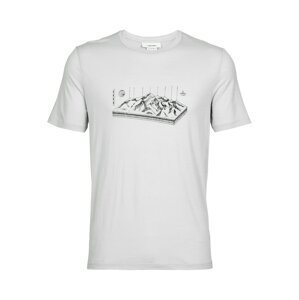 ICEBREAKER Funkčné tričko 'M Tech Lite II SS Tee Alps 3D'  čierna / biela