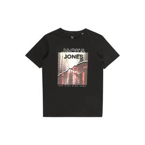 Jack & Jones Junior Tričko 'BOOSTER '  čierna / biela / červená