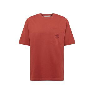 Calvin Klein Jeans Tričko  hrdzavo červená