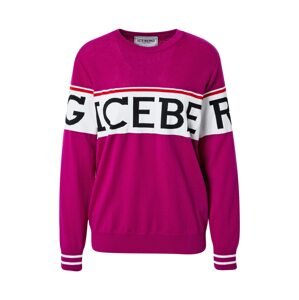 ICEBERG Sveter  fuksia / červená / čierna / biela