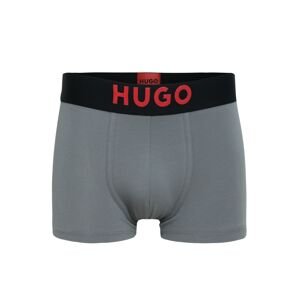 HUGO Boxerky  sivá / červená / čierna