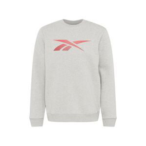 Reebok Sport Športová mikina  sivá / červená