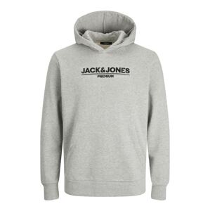 JACK & JONES Mikina 'JADON'  sivá melírovaná / čierna