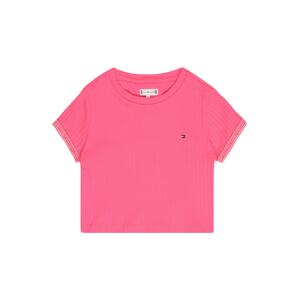 TOMMY HILFIGER Tričko  tmavomodrá / fuksia / jasne červená / biela