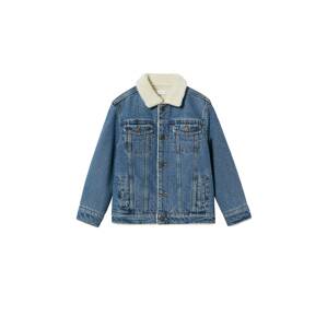 MANGO KIDS Prechodná bunda 'ELLIOT'  krémová / modrá denim