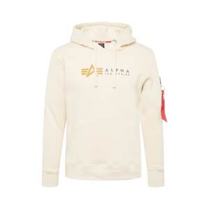 ALPHA INDUSTRIES Mikina  karí / tmavosivá / šedobiela