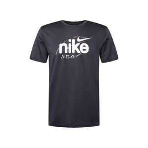 NIKE Funkčné tričko 'Wild Clash'  čierna / biela