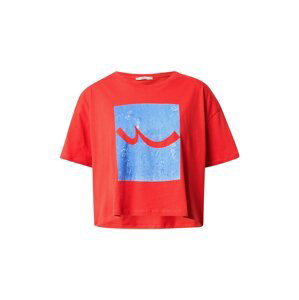 LTB Tričko 'Locate'  modrá melírovaná / svetločervená
