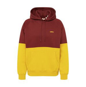 LEVI'S Mikina 'VARSITY HOODIE MULTI-COLOR'  žltá / bordová