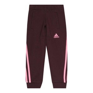 ADIDAS PERFORMANCE Športové nohavice  bordová / ružová