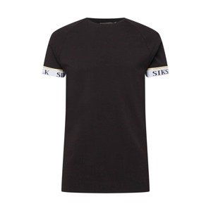 SikSilk Tričko  zlatá / čierna / biela