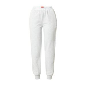 HUGO Pyžamové nohavice  sivá melírovaná / biela