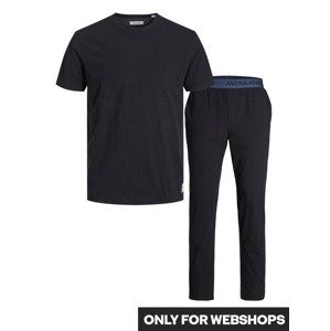 JACK & JONES Dlhé pyžamo  čierna