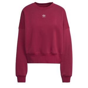 ADIDAS ORIGINALS Mikina 'Adicolor Essentials Fleece'  tmavočervená / biela