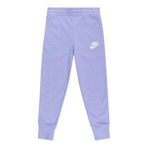 Nike Sportswear Nohavice  modrofialová / biela
